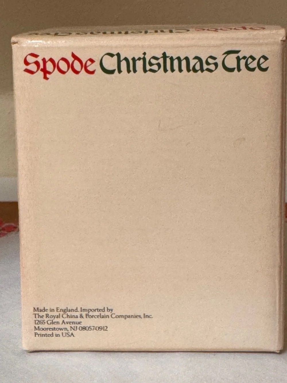 Vintage 1980's SPODE CHRISTMAS TREE Porcelain Marmalade Jar with Lid  New in Box